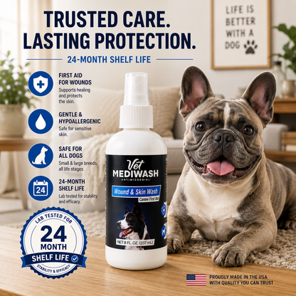 All-Purpose Canine Skin & Wound Care WASH, FDA Cleared