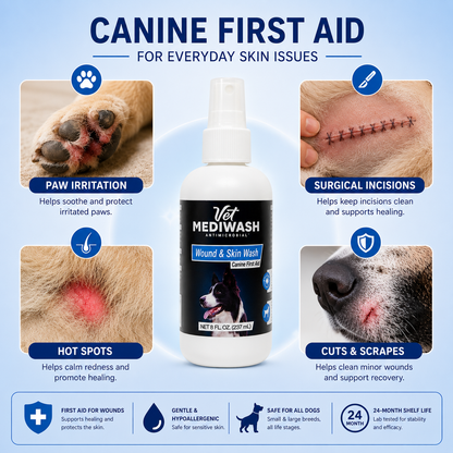 All-Purpose Canine Skin & Wound Care WASH, FDA Cleared