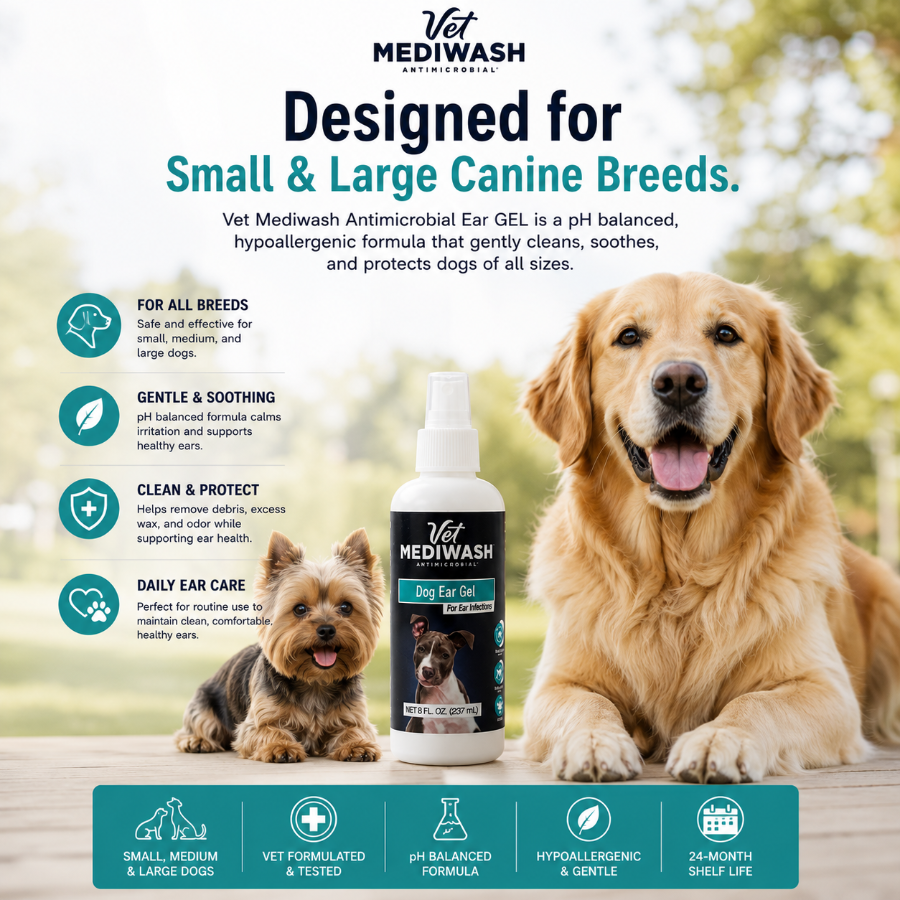 Dog Ear Infection & Sore Healing GEL, FDA Cleared