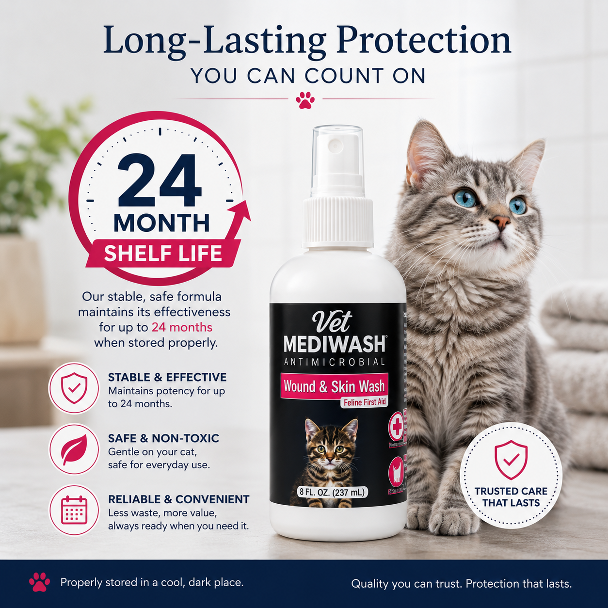All-Purpose Feline Skin & Wound Care WASH, FDA Cleared