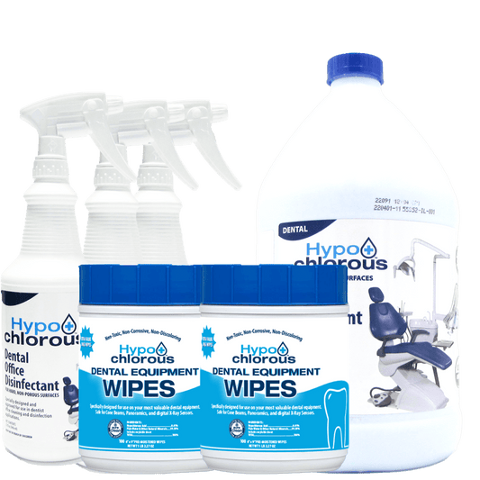 Dental Small Bundle (12 Wipes, 2x1gal, 4x32oz) - TryHypo